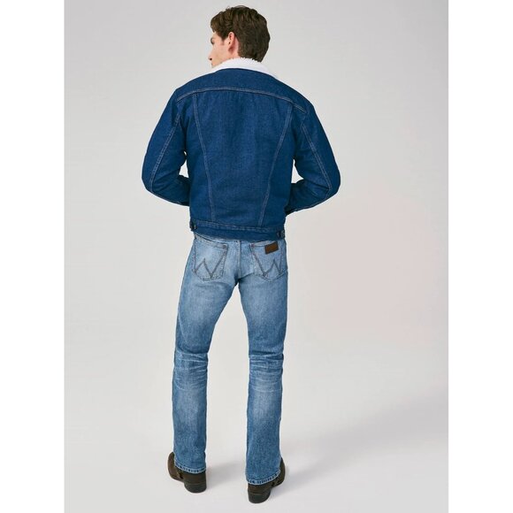 MEN'S PREOWNED VINTAGE 1970s WRANGLER WESTERN SHERPA LINED DENIM JACKET SIZE MED - Picture 5 of 14